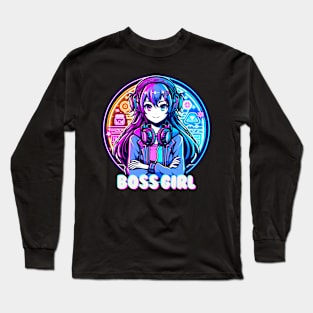 Gaming gamer boss player Long Sleeve T-Shirt